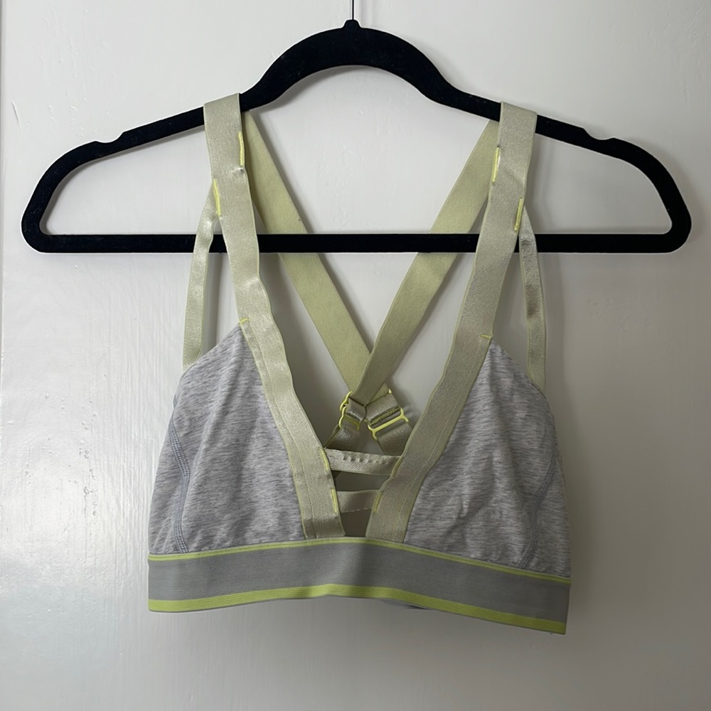 Rare - lime green and gray lululemon sports bra